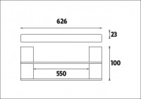 Držák na ručníky NIMCO KIBO dvojitý, 626 mm, chrom   Ki14061D-26